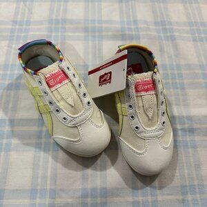 Onitsuka Tiger By Asics White Rainbow Kids Low Top Canvas Shoes